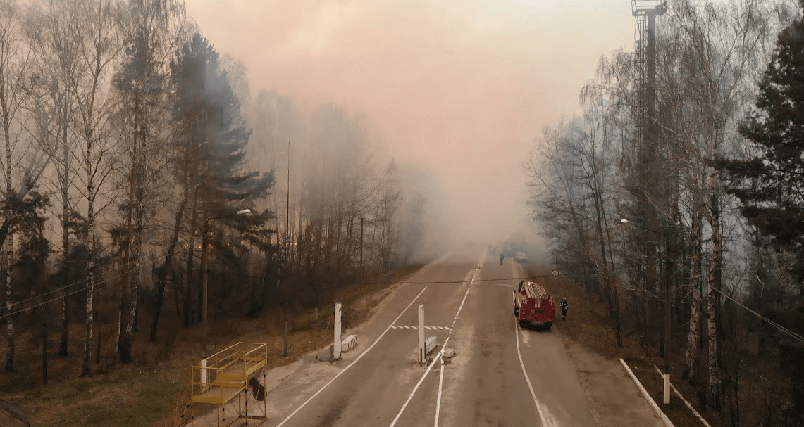 s'enka lesnyh pozharov v chernobyle