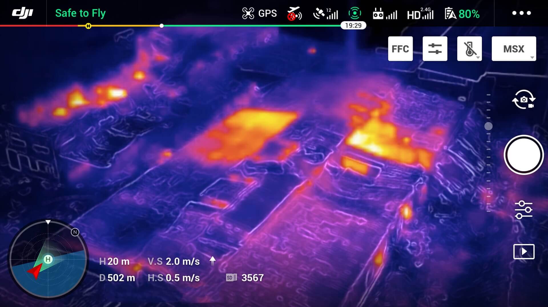 vid s pulta upravleniya dji mavic 2 enterprise dual