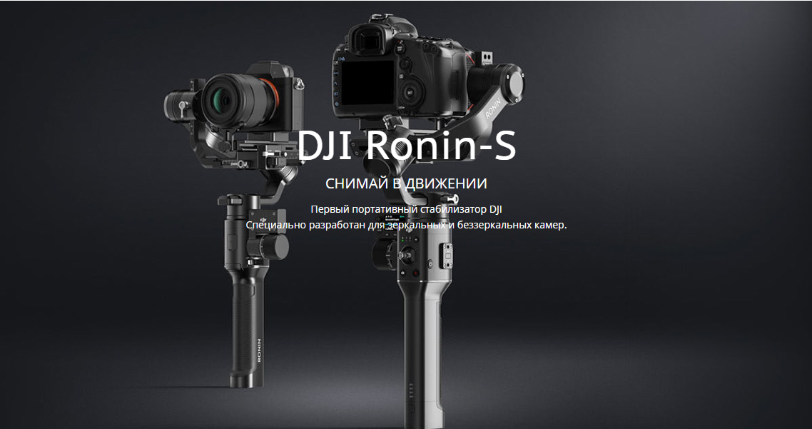 Стабилизатор зеркальных и беззеркальных камер DJI Ronin-S